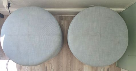 Juego de 2 otomanas redondas