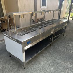 Stainless steel buffet table