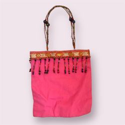 Pink Beaded Mini Bag