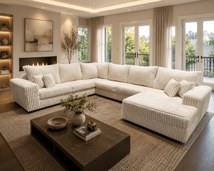 S320 Texan Sectional Sofa – Brand New 160×122 Ivory