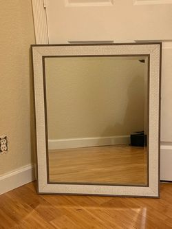 Large Rectangular Wall Mirror Wooden Frame
