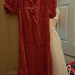 Beautiful red flower dress