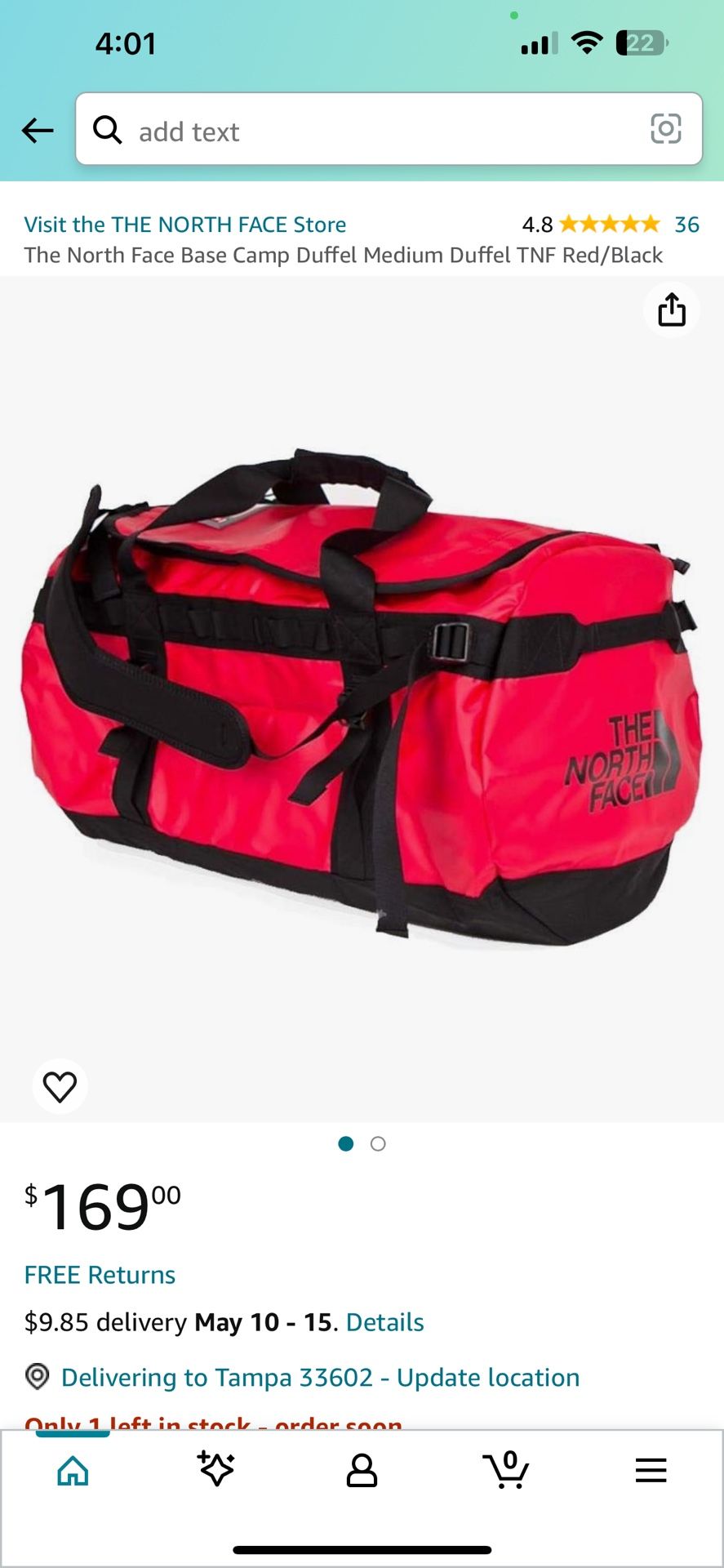 The North Face Duffle Bag