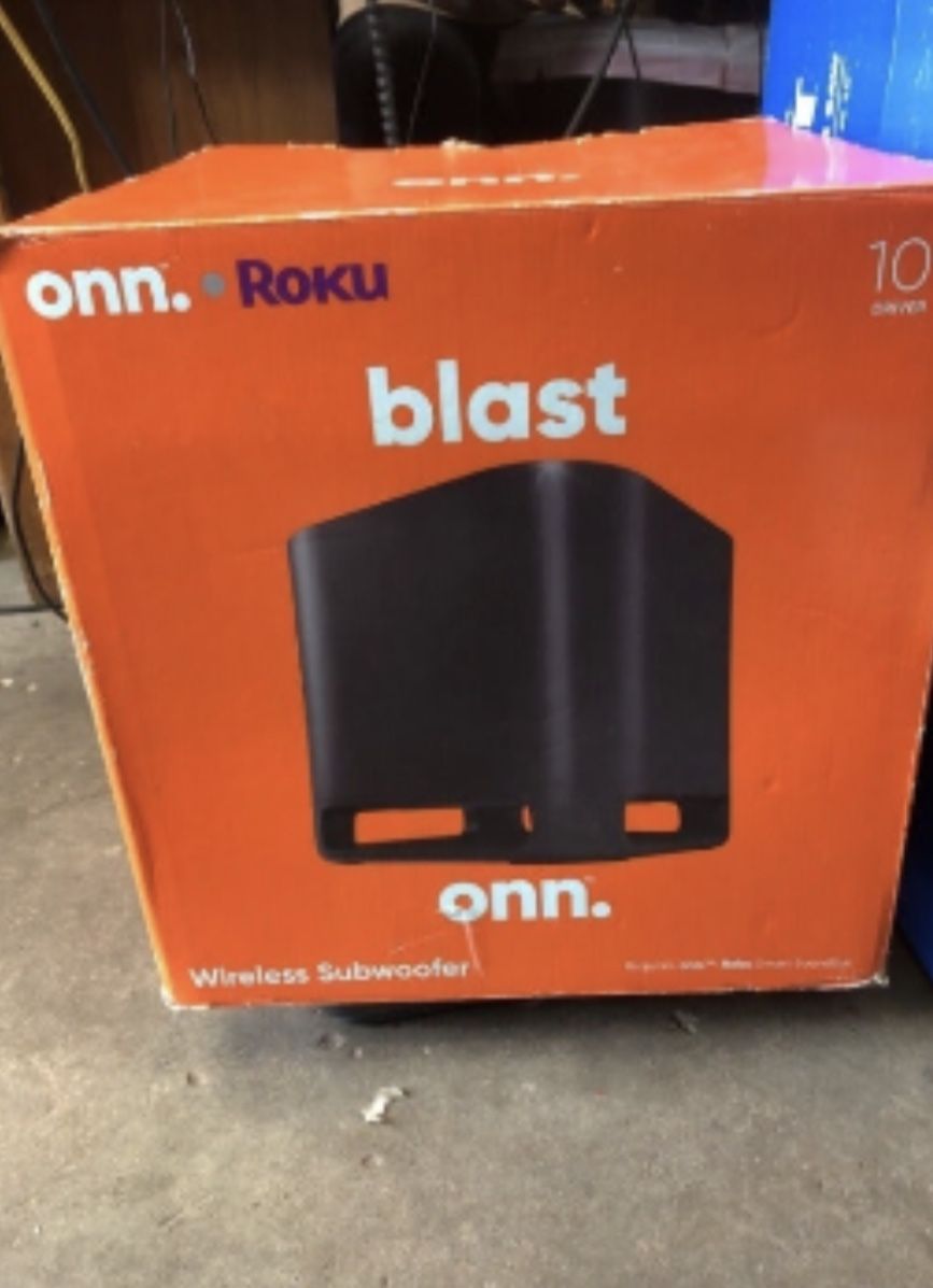 Onn Roku Blast Wireless Subwoofer 10" Subwoofer 