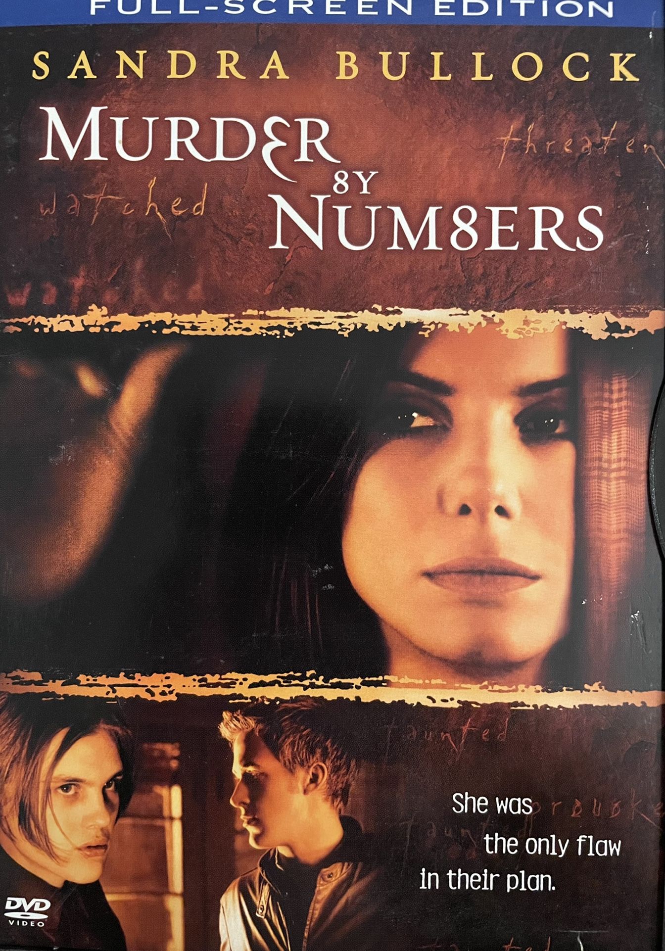 MURDER 8Y NUM8ERS Full-Screen Edition (DVD-2002) Sandra Bullock!