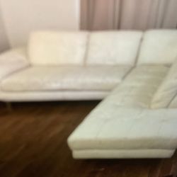 White Leather Couches 