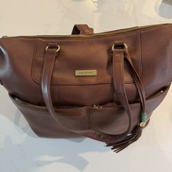 Lily Jade Shaylee brandy And Gold Diaper Bag