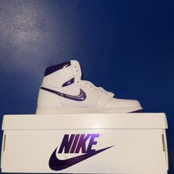 Jordan 1 High OG White court purple
