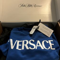 NWT Versace Boys Sweatshirt Smoke Free Home 