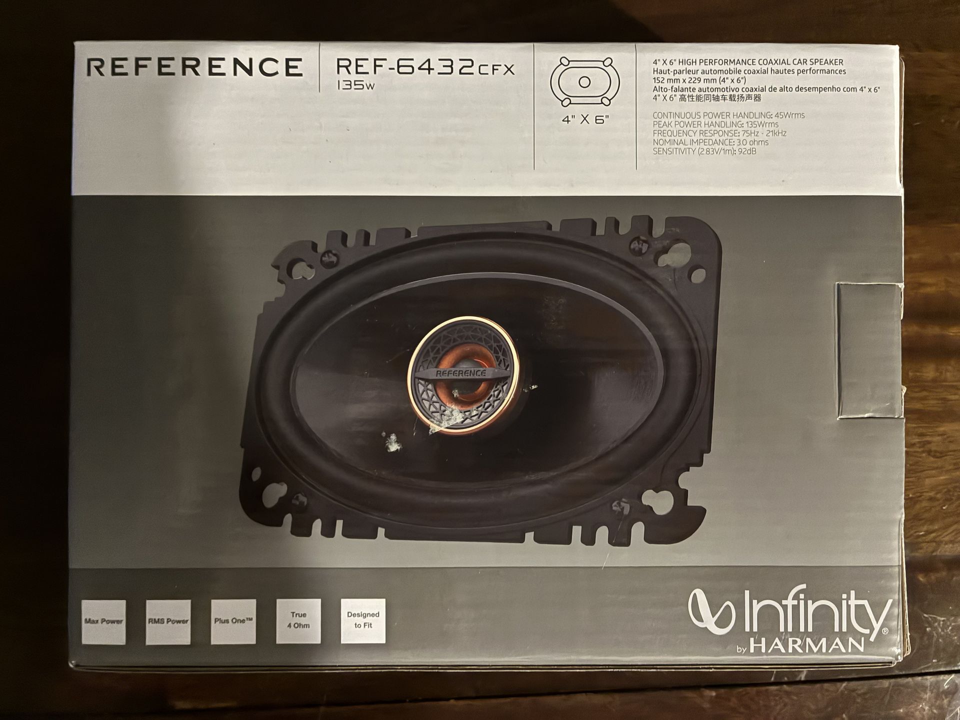 Infinity Reference 4 x 6 speakers