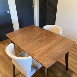 Kitchen Table With Leaf And 2 Chairs