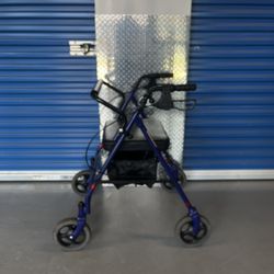 Caminadora Hugo Ellite Rollator con Asiento, Reapaldo y bolsa se Sillín