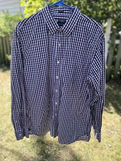 J Crew Purple And White XL Shirt