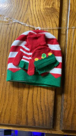 Uni Sex Set Christmas  Beannie And Gloves 
