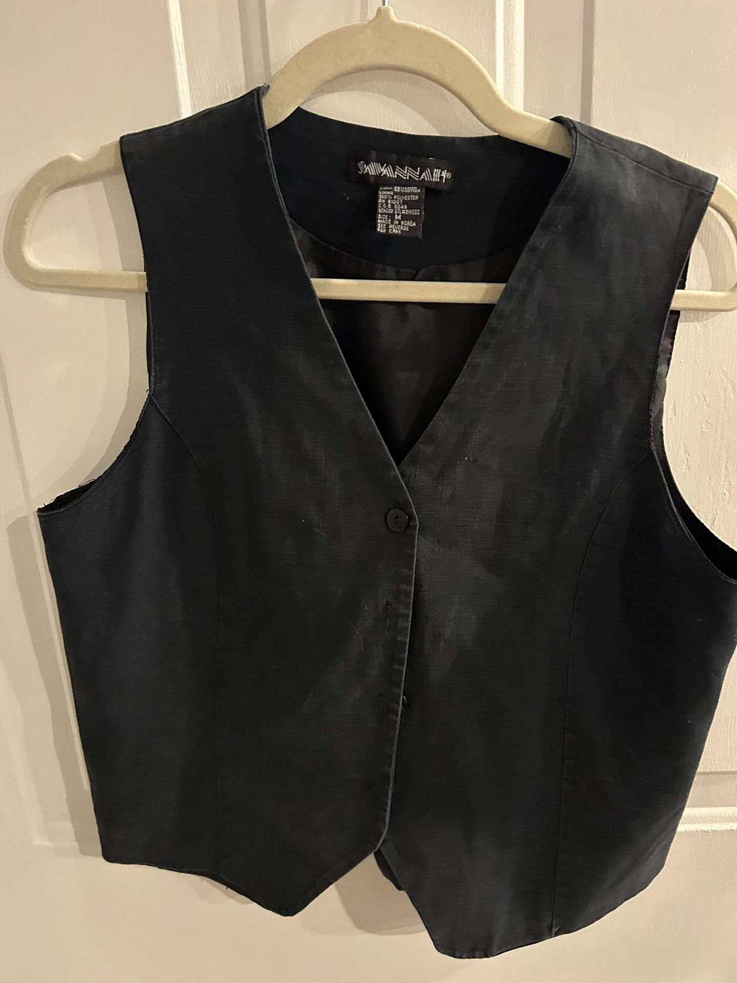 Women's black vest medium