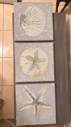 3pc Textured foam wall art