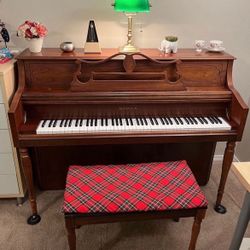 Price Just Dropped : Samick SU 143 Cherrywood Used Console Piano w/ Matching Bench (Pick up🛒 In Bellevue) *Check out my other Posts 🎁