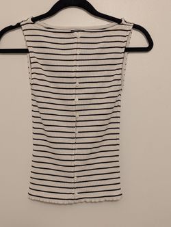 Ann Taylor petite ribbed sleeveless button top.