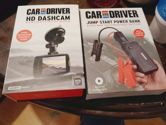 Car and Driver HD Dashcam & Jump Start Power Bank Bundle