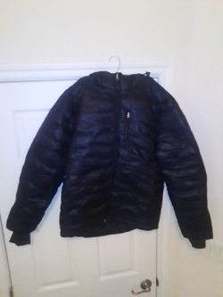 Puffer coat navy blue size medium