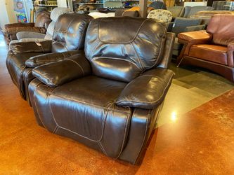 Brown Leather Rocking Recliner Chair