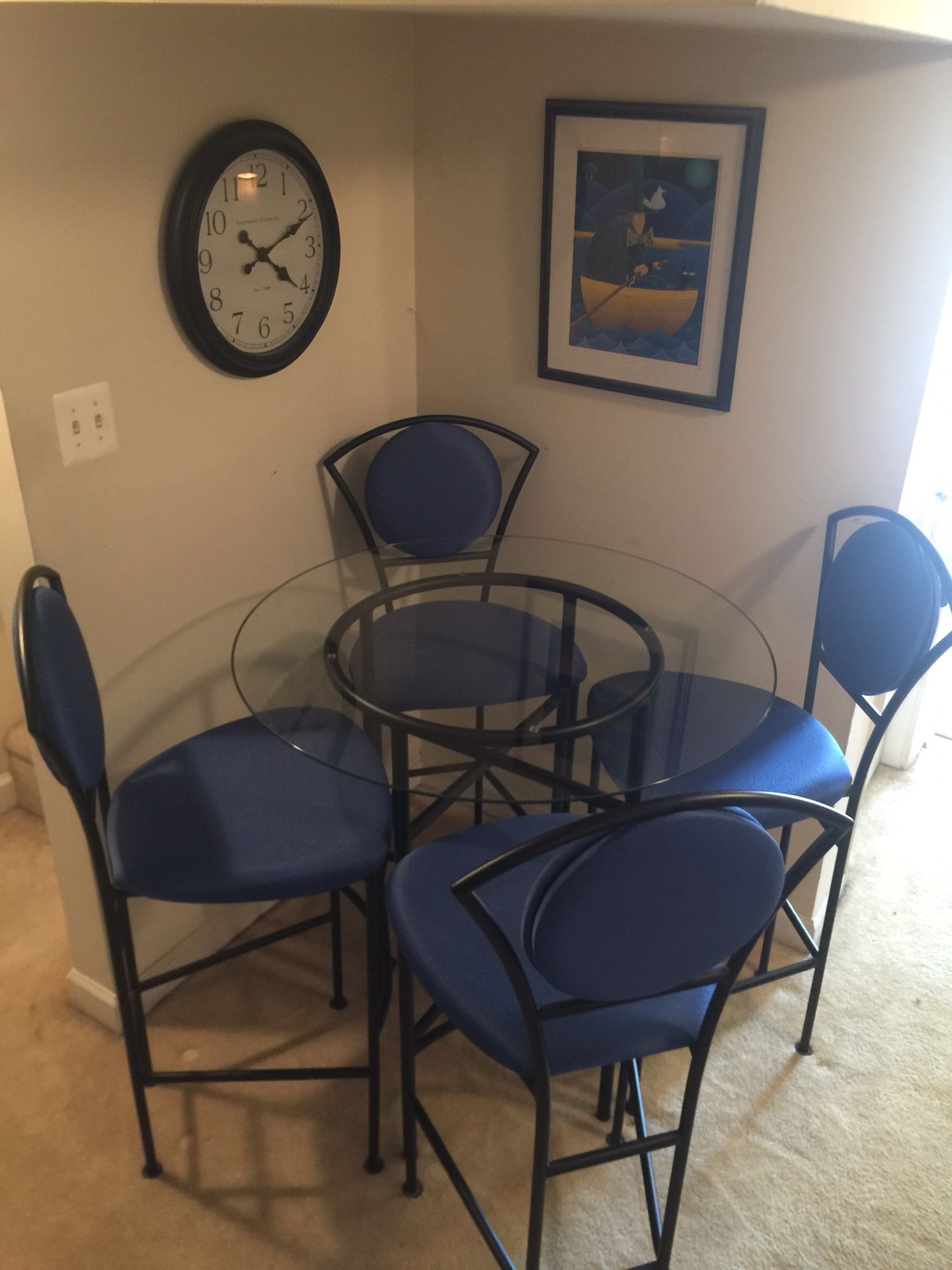 Bar/Dining table and chairs. Cash Only Please.