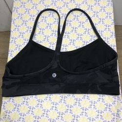 Lululemon Flow Y Camo Sport Bra Size 10
