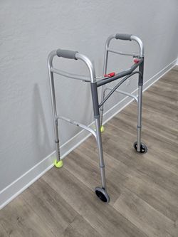Drive Medical Deluxe Folding Walker with Wheels