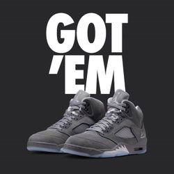 Nike Jordan 5 Retro Wolf Grey Size 10 DS ***NO TRADES***
