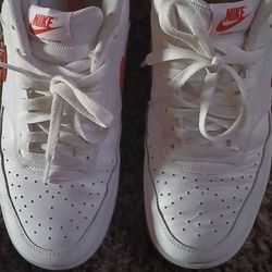  White and red Nike Court Vision Low sneakers 9.5 