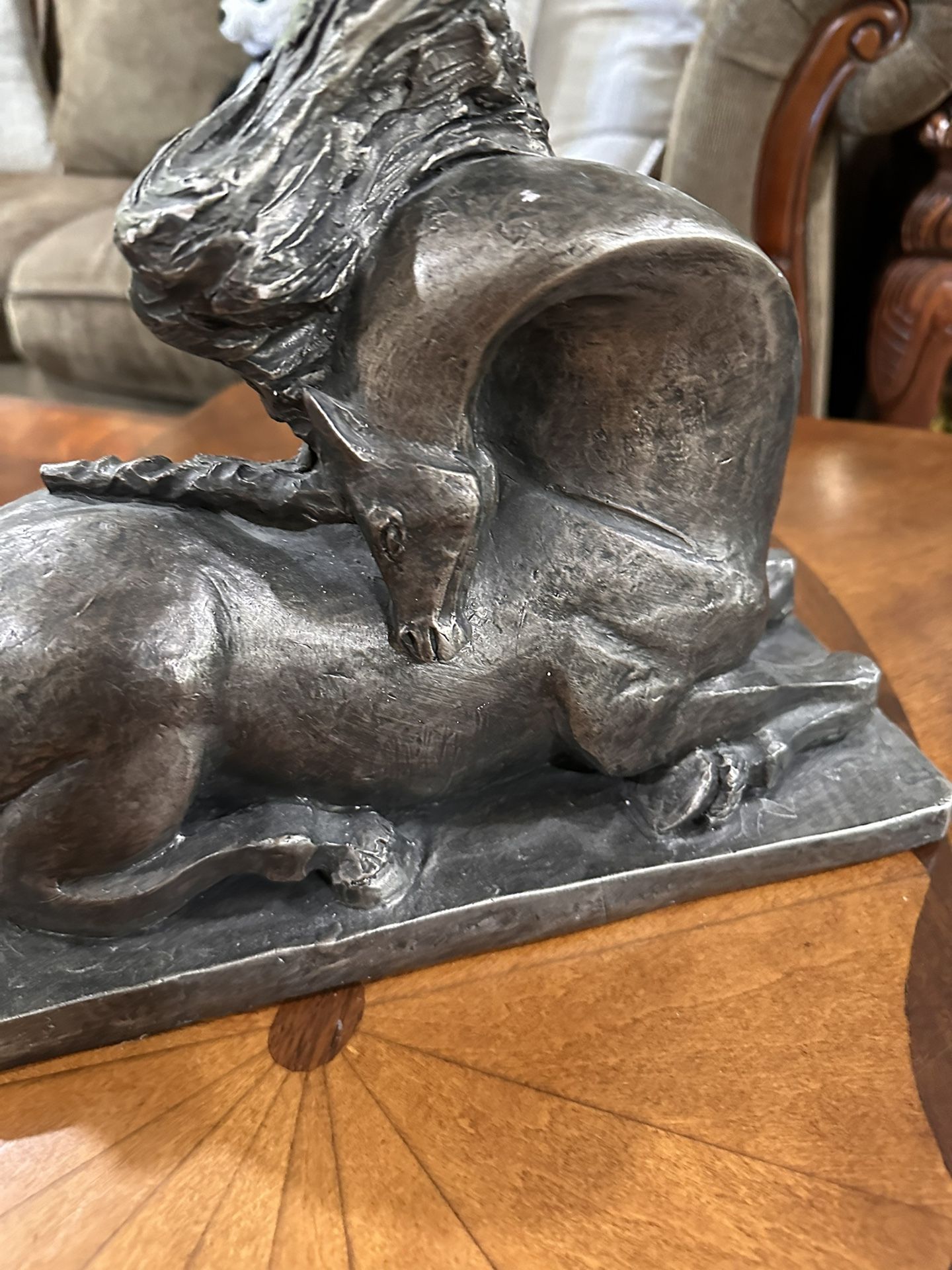 RARE David Fischer Austin Productions Inc. Unicorn Horse Sculpture Statue Vintage 1980