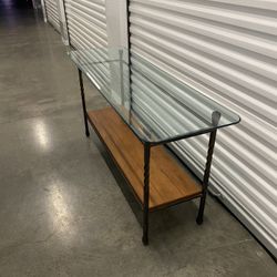 Ethan Allen Glass Table 