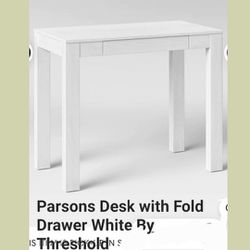 Brand New Parsons Desk With Gold Drawer White Threshold 