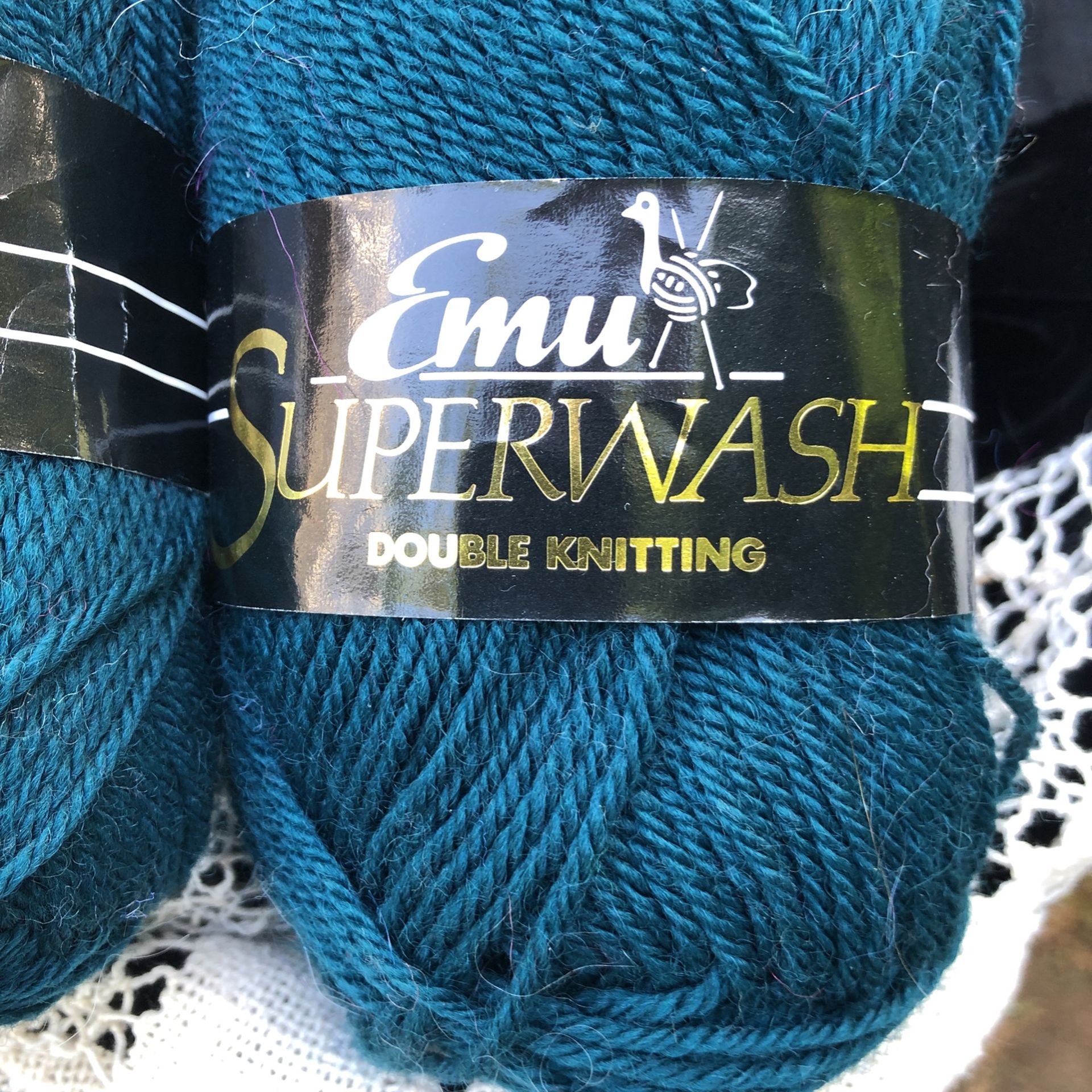 Emu Superwash Yarn. Made in England. Pure New Wool. Two Skeins. 50 grams each.