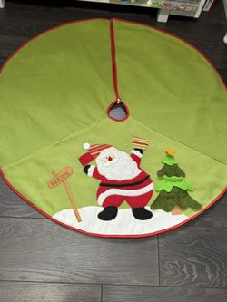 Vintage Felt Santa Christmas Tree 🎄 Skirt