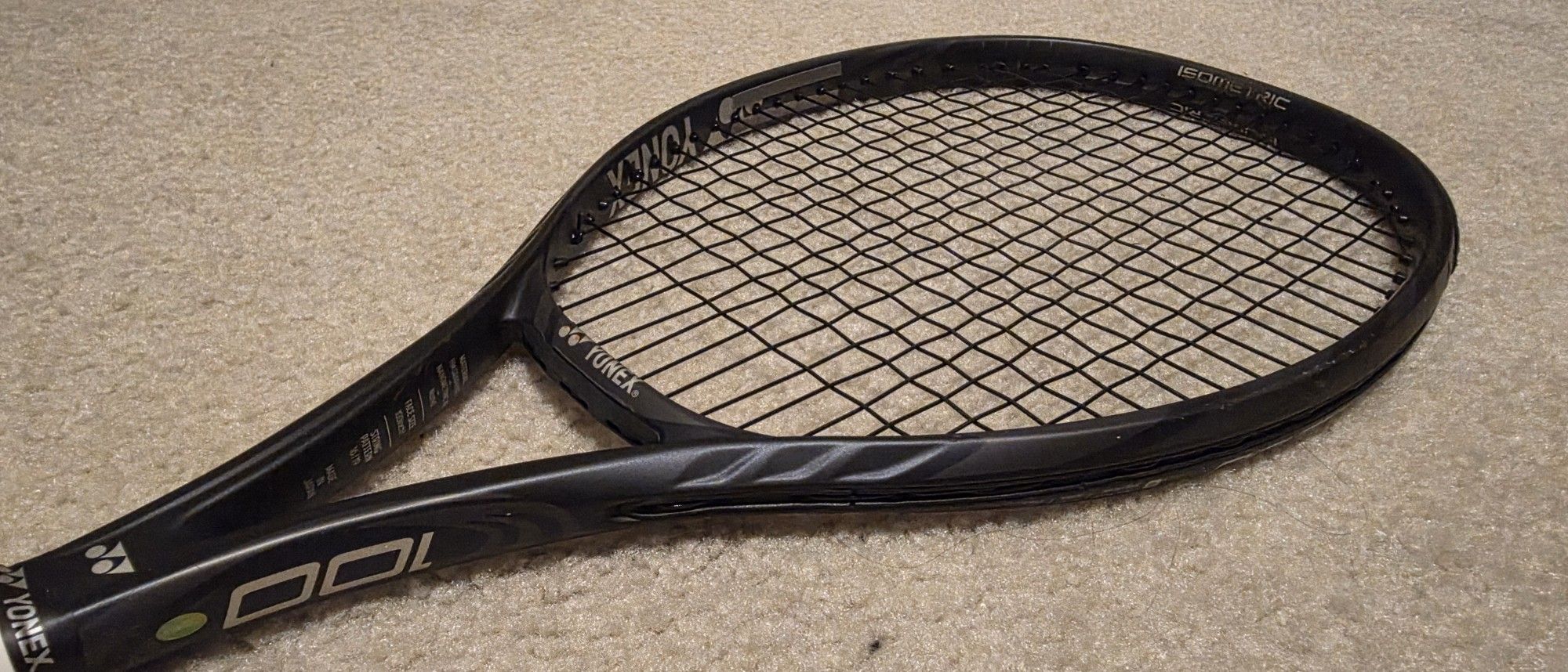 Yonex VCORE 100 Tennis Racquet (Galaxy Black) 4-3/8 Used , Limited Edition Spin Friendly A-2