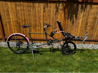Bilenky Viewpoint Semi-Recumbent Tandem Bike + Draftmaster 5 Bike (4+1 Tandem) Carrier