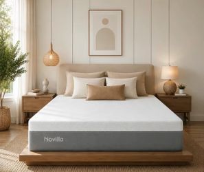 Cooling Gel Memory Foam Mattress&Fiberglass-Free - Medium Plush Feel with Motion Isolating, Bliss, King/Queen/Full/Twin, Egg Crate Design,