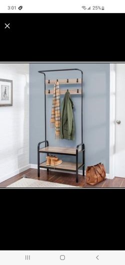 Brand new entry way bench with hanger