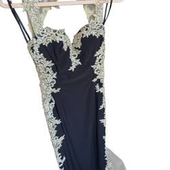 Black and gold formal gown