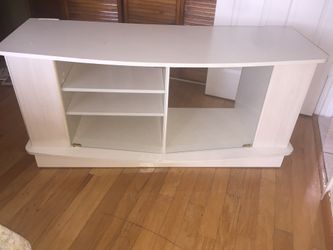 white cabinet TV set