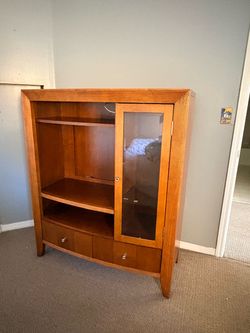 Wood tv console