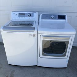 Lg Top Load Washer And Gas Dryer 