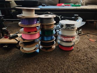 18 spools of pla/petg filament different colors