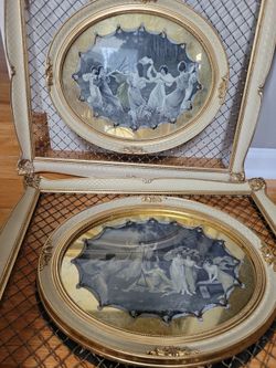 Dual vintage Victorian artwork
