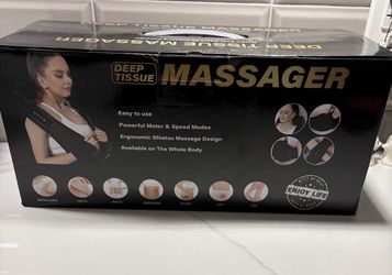 New 4 function deep tissue neck shoulder massager w heat