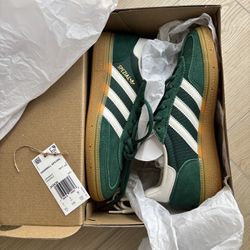 Brand New adidas Handball Spezial – Green/White/Gum (StockX, Tags, Box) M: 5.5 / W: 6.5