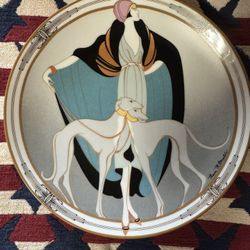 Art Deco Flapper & Greyhounds Marci McDonald W S George Collector Plate