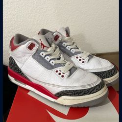 Jordan 3 Fire Reds White/Red