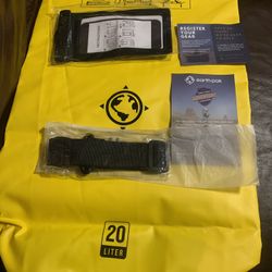 New 20 Liter Waterproof Dry Bag With Cellphone Bag and Straps 